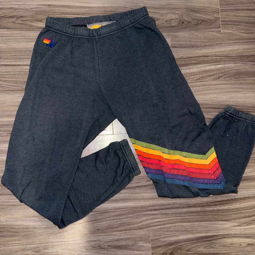 Aviator Nation Rainbow Stripe Joggers